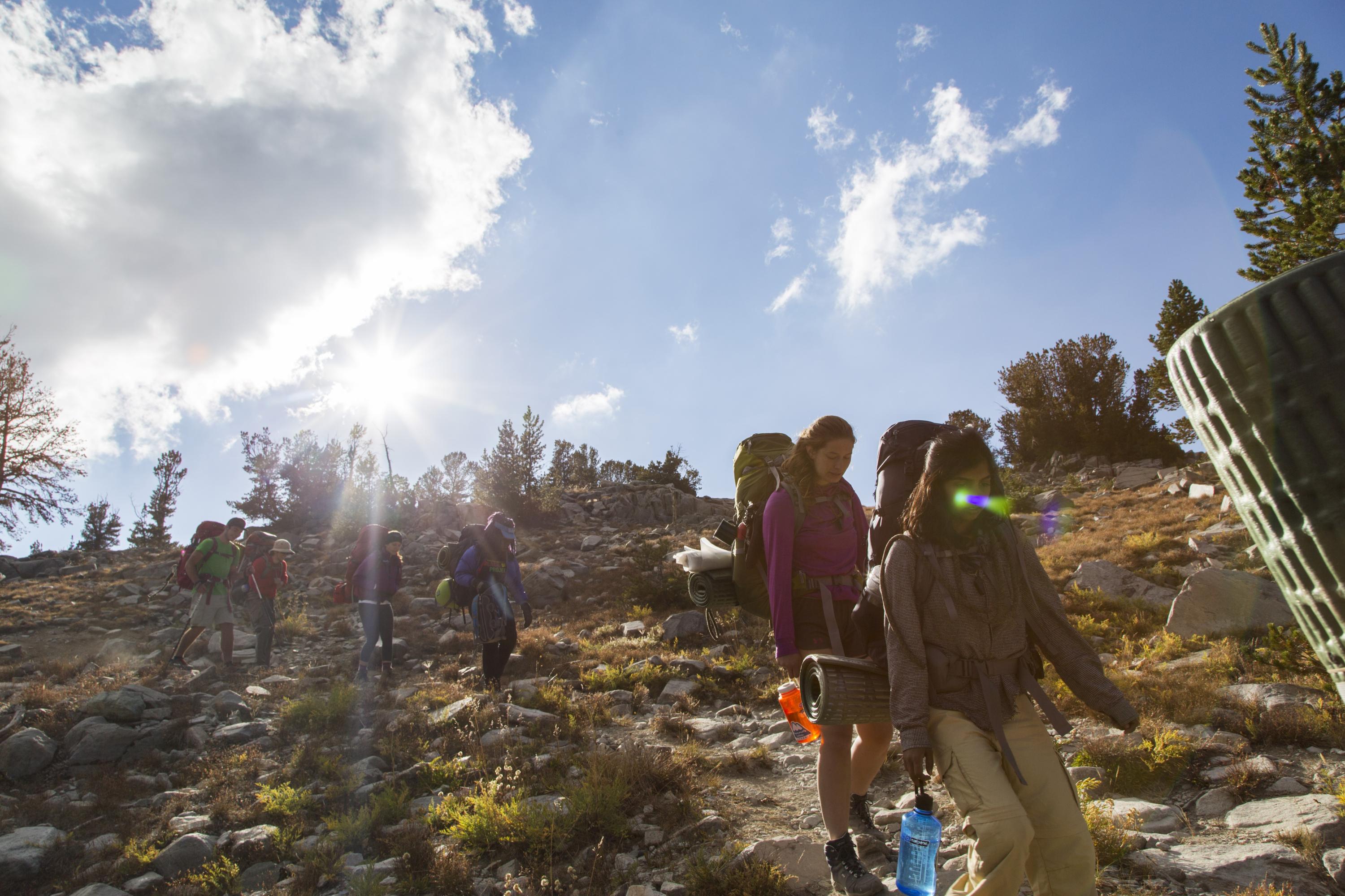 Image of people backpacking.