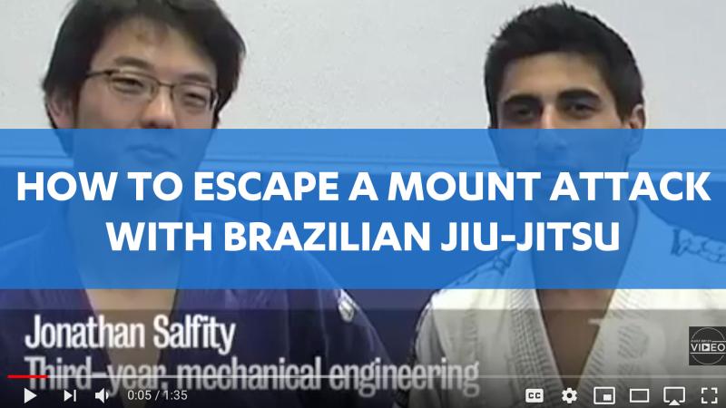 How to escape a mount attack with brazilian jiu-jitsu