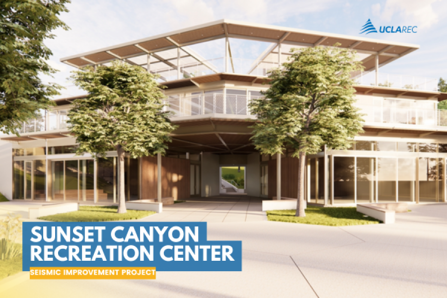 Sunset Canyon Recreation Center seismic improvement project. Renderings of new building