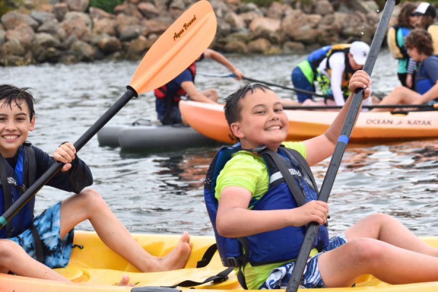 kids kayaking