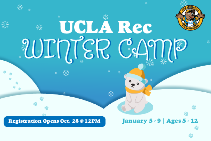 winter camp january 5-9 2026. registration opens oct. 28 at 12pm. graphic and youth and family programs logo