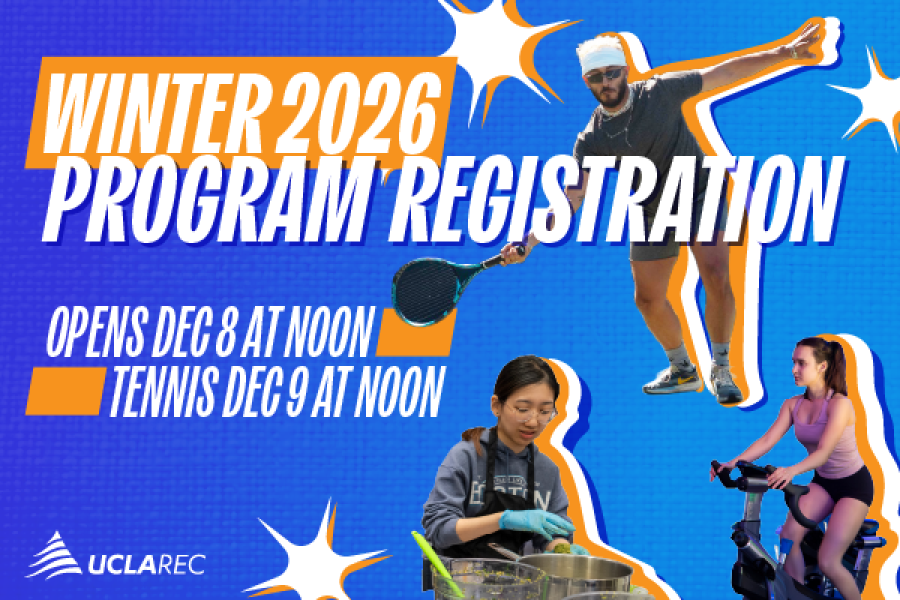 winter 2026 program registration opens December 8 at noon. tennis on sale December 9 at noon