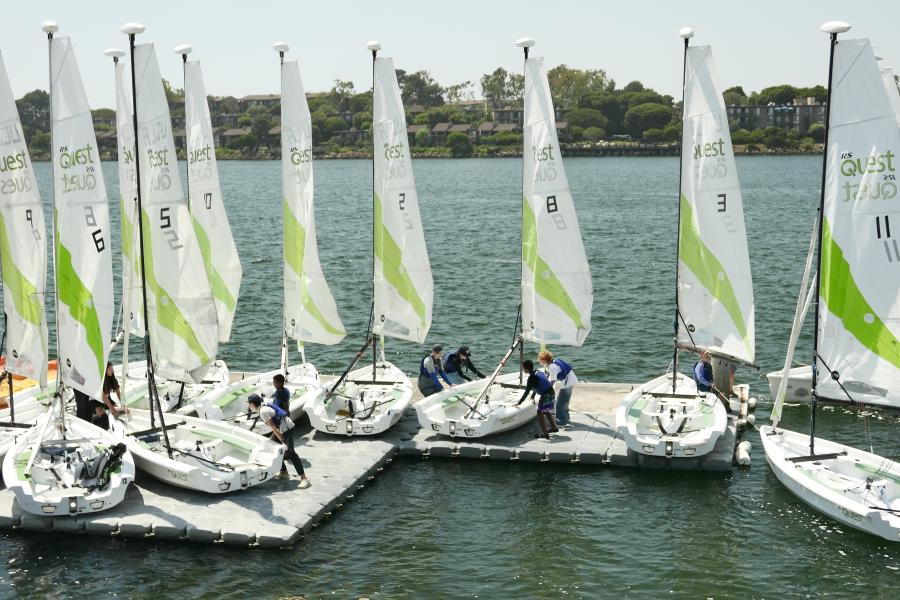 Sailing boats on dock
